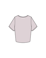 The Crop Tee - Orchid - Armonia - Left Chest / Back - White