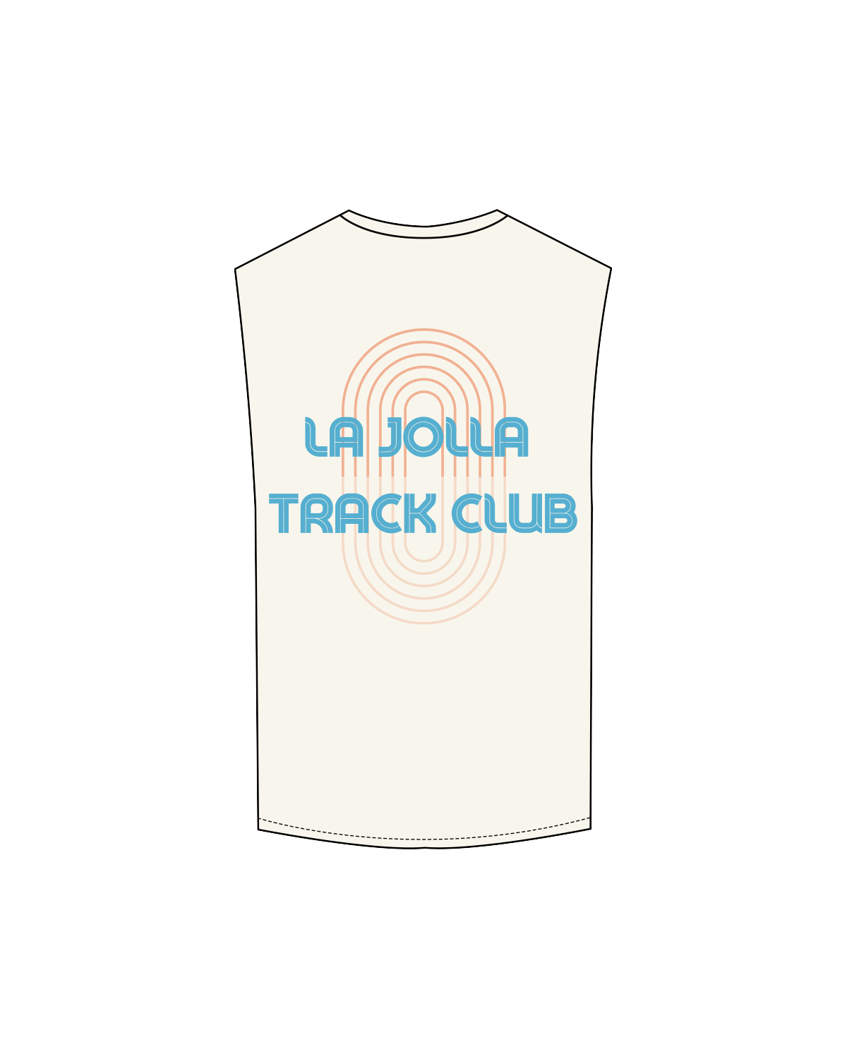 The Muscle Tank - Off White - LJTC - Left Chest / Back - Full Color
