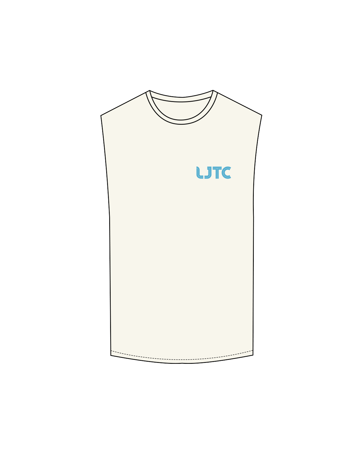 The Muscle Tank - Off White - LJTC - Left Chest / Back - Full Color