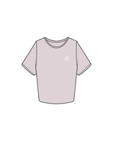 The Crop Tee - Orchid - Armonia - Left Chest / Back - White