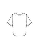 The Crop Tee - White - Armonia - Left Chest / Back - Black