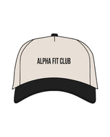 The Canvas Cap - Natural / Black - Alpha Fit - Front Text - Embroidered - Black