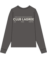 The Unisex Midweight Long Sleeve - Pepper - Studio Lagree - Center Chest - Upper Back - Printed - Off White
