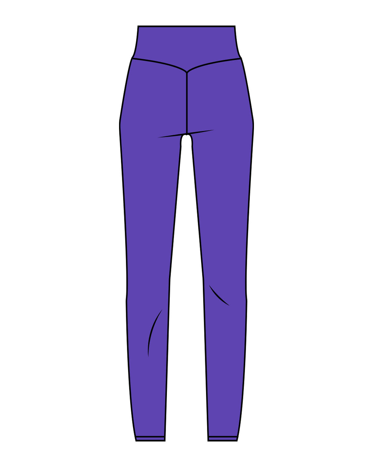 The Seamless Crossover Legging - Purple - Sirens - Right Leg - Full Color