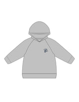 The Kids Hoodie - Heather - The Hive - Left Chest & Back Stacked - Printed - Navy
