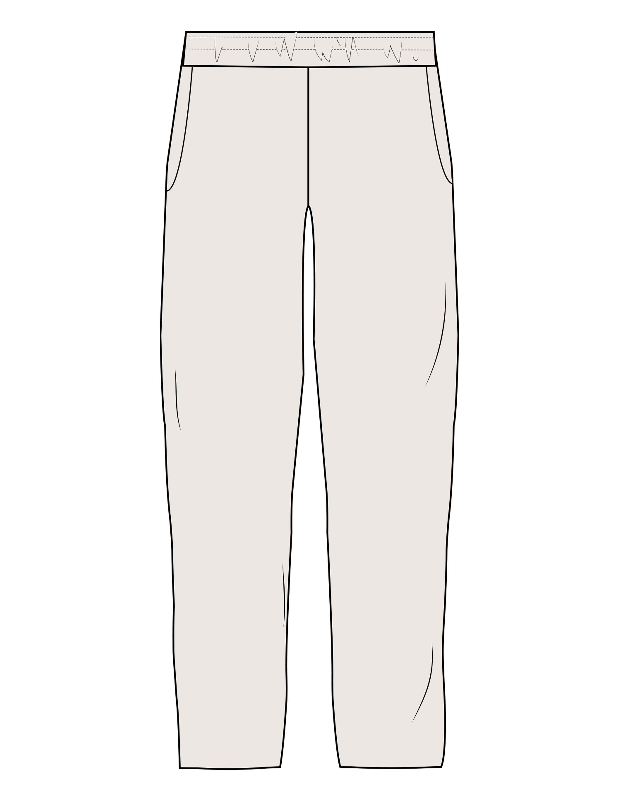 The Straight Leg Sweatpant - Bone - OCWC - Back Pocket - Printed - Leaf
