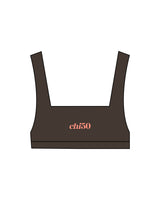 The Box Cut Bra - Cafe - Chi50 - Center Chest - Printed - Coral