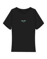 The Micro Rib Baby Tee - Black - Core (LP) - Center Chest Stacked - "Staff" - Printed - Teal