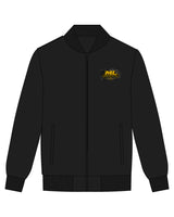 The Mens Bomber Jacket - Black - ML Contracting LLC - Left Chest - Flag - Printed - Full Color