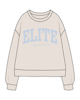 The Recycled Unisex Crewneck - Polar - Elite Insurance - Center Chest Stacked - Printed - Light Blue
