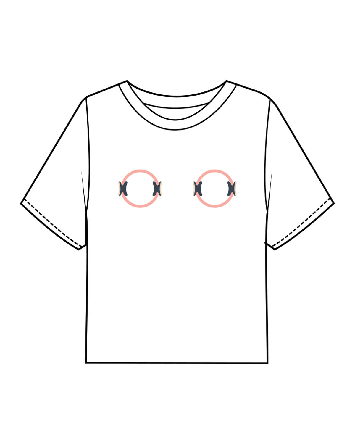 The Boxy Crop Tee - White - PHS - Center Chest - Back Center - Printed - Full Color
