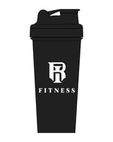 The Shaker Bottle - Black - IR Fit - Front Logo "Fitness" - Printed - White