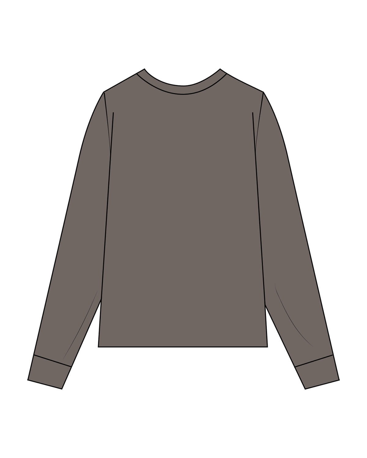 The Womens Heavyweight Long Sleeve - Washed Gray - Karla Reynoso - Left Chest - EMB - Off White