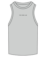 The Ribbed Full Length Tank - Storm - Core Lab - Center Chest - Embroidered - Black