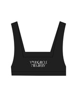 The Box Cut Bra - Black - Midwifery - Back Center - Printed - White