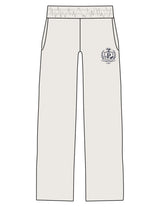 The Straight Leg Sweatpant - Bone - Powerhouse Fitness - Left Leg Icon - Printed - Navy