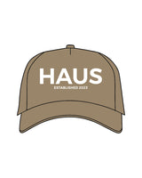The Foam Trucker - Khaki - Haus of Fitness - Center Crown Stacked - Printed - White