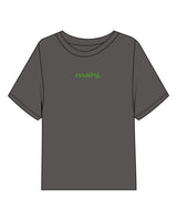 The Midweight Crop Tee - Pepper - Barnes. The Label - Center Chest - Full Back - Printed - Full Color