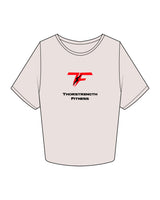 The Crop Tee - Bone - Sharonda - Center Chest Stacked - Printed - Full Color