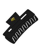 The Claw Hair Clip - Black - Higher Ground - Eye Icon Logo - Printed - Yellow