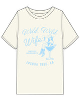 The Womens Heavyweight Tee - Off White - BACH-SHE - Center Chest - Wife - Printed - Blue