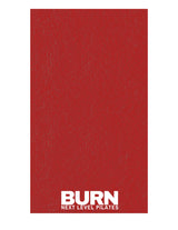 The Gym Towel - Red - Burn Next Level - Front Bottom Stacked - Embroidered - White - The Gym Towel Bag - Black - Center Body - White