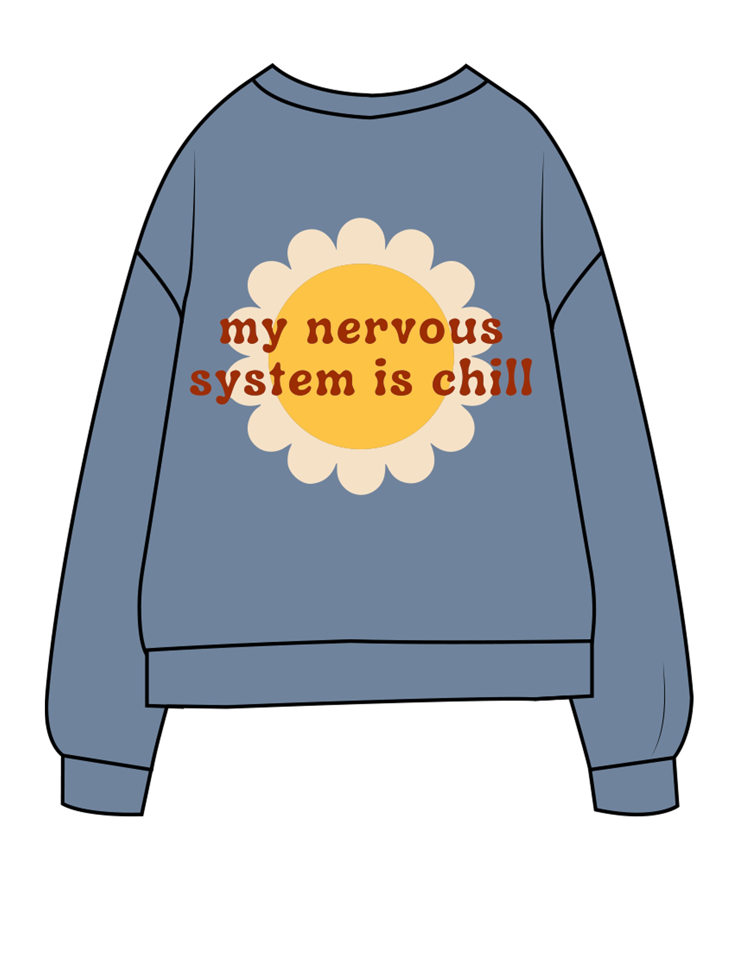 The Midweight Unisex Crewneck - Washed Slate - Lisel Lewis - Left Chest & Full Back - Printed - Full Color