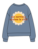 The Midweight Unisex Crewneck - Washed Slate - Lisel Lewis - Left Chest & Full Back - Printed - Full Color