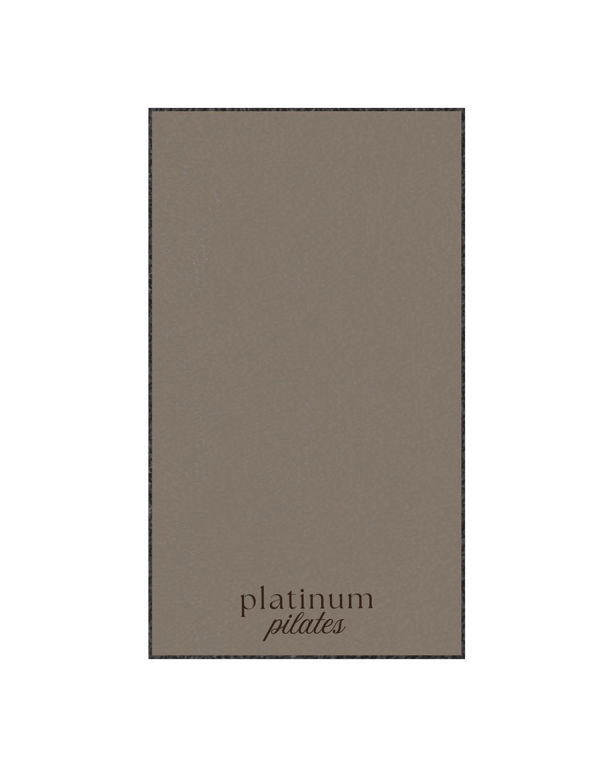 The Gym Towel - Brown - Platinum Pilates - Bottom Body Stacked - Embroidered - Chocolate - Gym Towel Bag - Black - Center Body Stacked - Printed - White