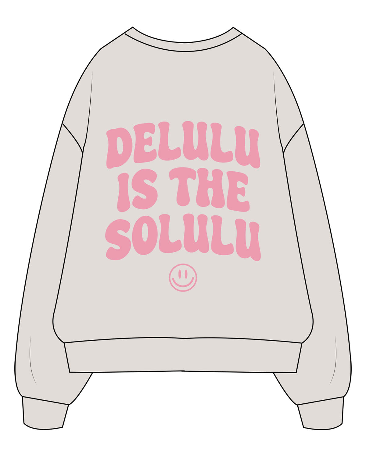 The Womens Crewneck - Bone - Pura - Left Chest - Full Back - Printed - Full Color