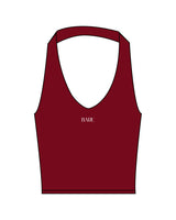 The Halter Tank - Red - Bare Pilates - Center Chest - Printed - White