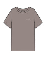 The Mens Heavyweight Tee - Washed Gray - Lagree Fit Studio - Left Chest & Back Stacked - Printed - Bone