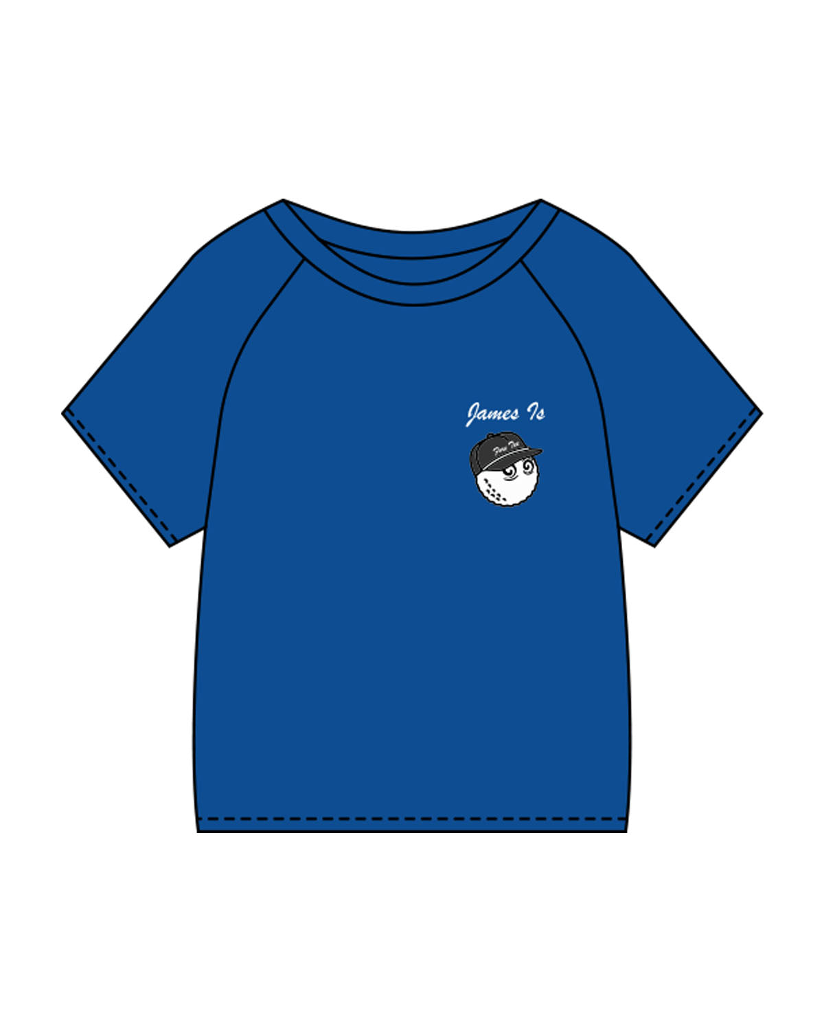 The Kids Tee - Royal - James Forty - Left Chest & Center Back - Printed - Full Color