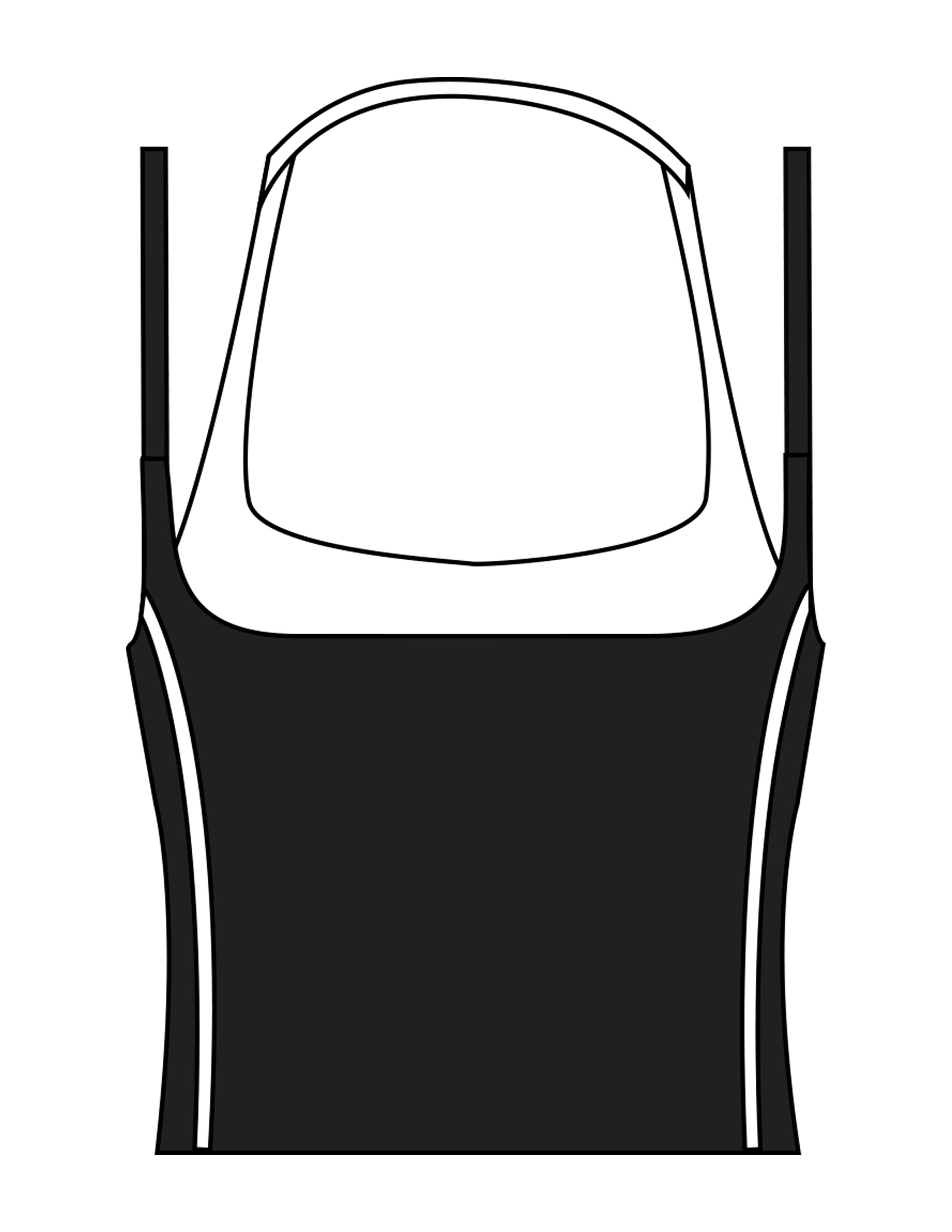 The Piped Tank - Black - enCore Pilates - Center Chest - Printed - White