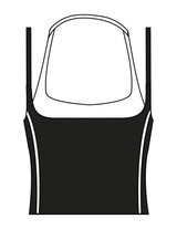 The Piped Tank - Black - enCore Pilates - Center Chest - Printed - White