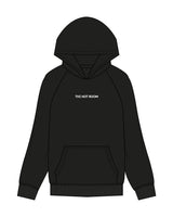 The Mens Hoodie - Black - The Hot Room - Center Chest - Printed - White