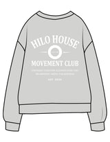 The Midweight Unisex Crewneck - Washed Sage - HiLo - Center Chest & Back Stacked - Printed - White