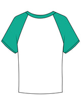 The Micro Rib Baby Tee - White / Apple - Marty's Matcha - Center Chest Round - Printed - Black