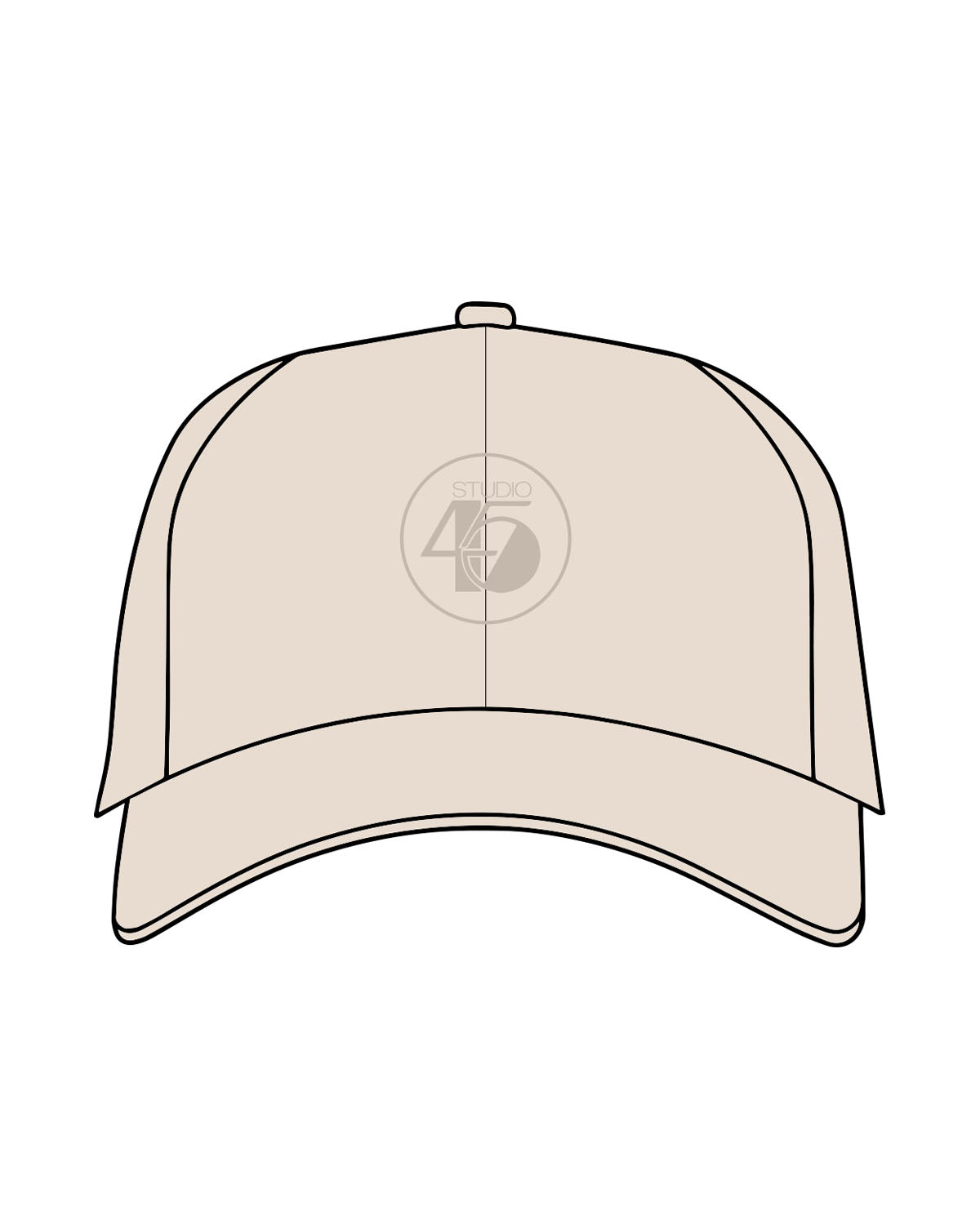 The Dad Hat - Stone -Studio 45 - Center Round - 45 - Tone on Tone
