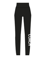 The Basic Legging - Black - Spring House - Left Leg & Back Waistline - Printed - White