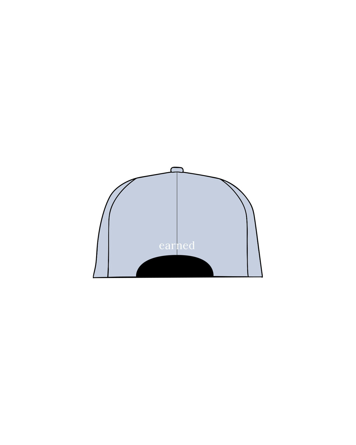 The Dad Hat - Light Blue - Mantra - Center Crown & Back Panel - Embroidered - White