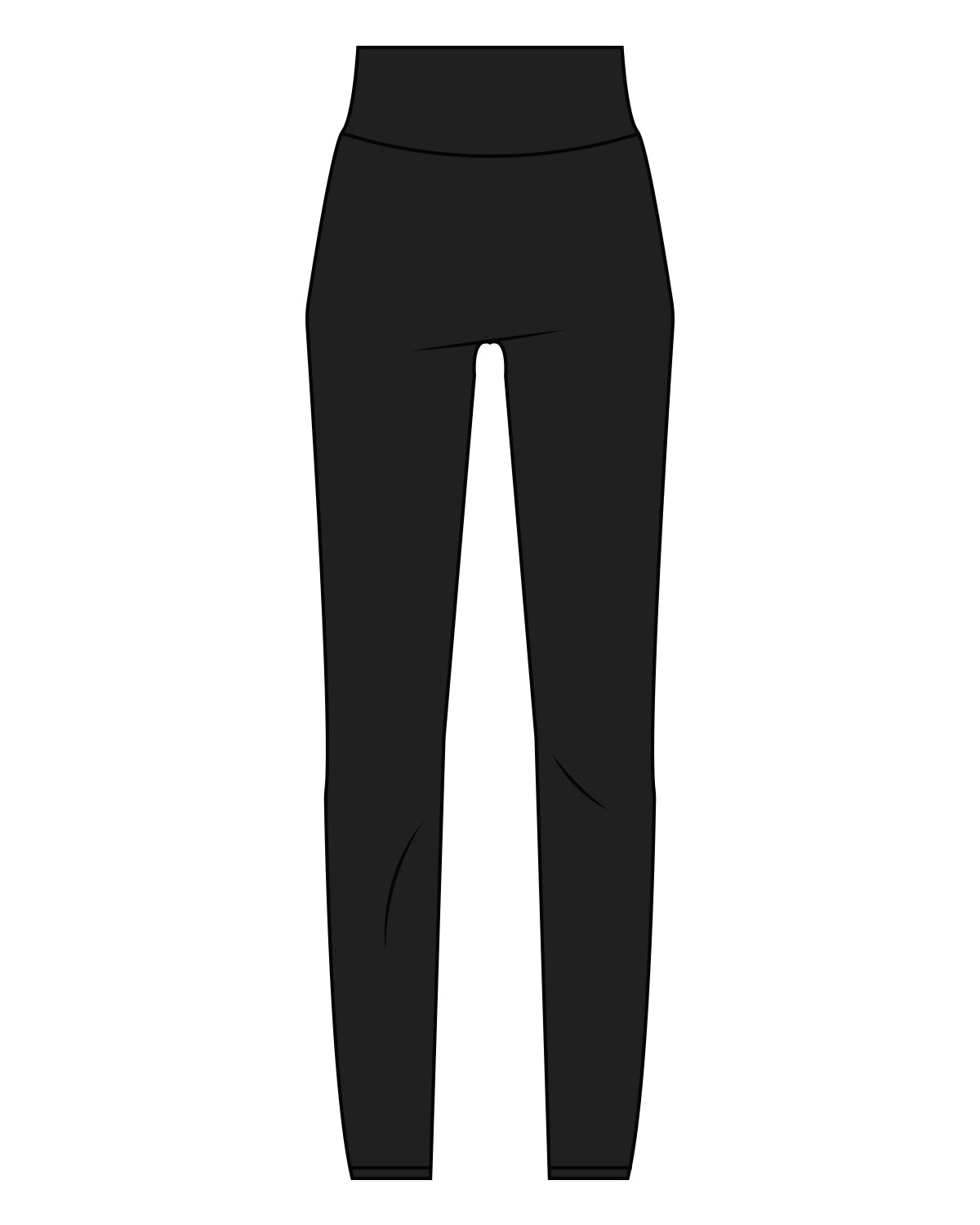 The Basic Legging - Black - The Oak Method - Center Back - White Printed