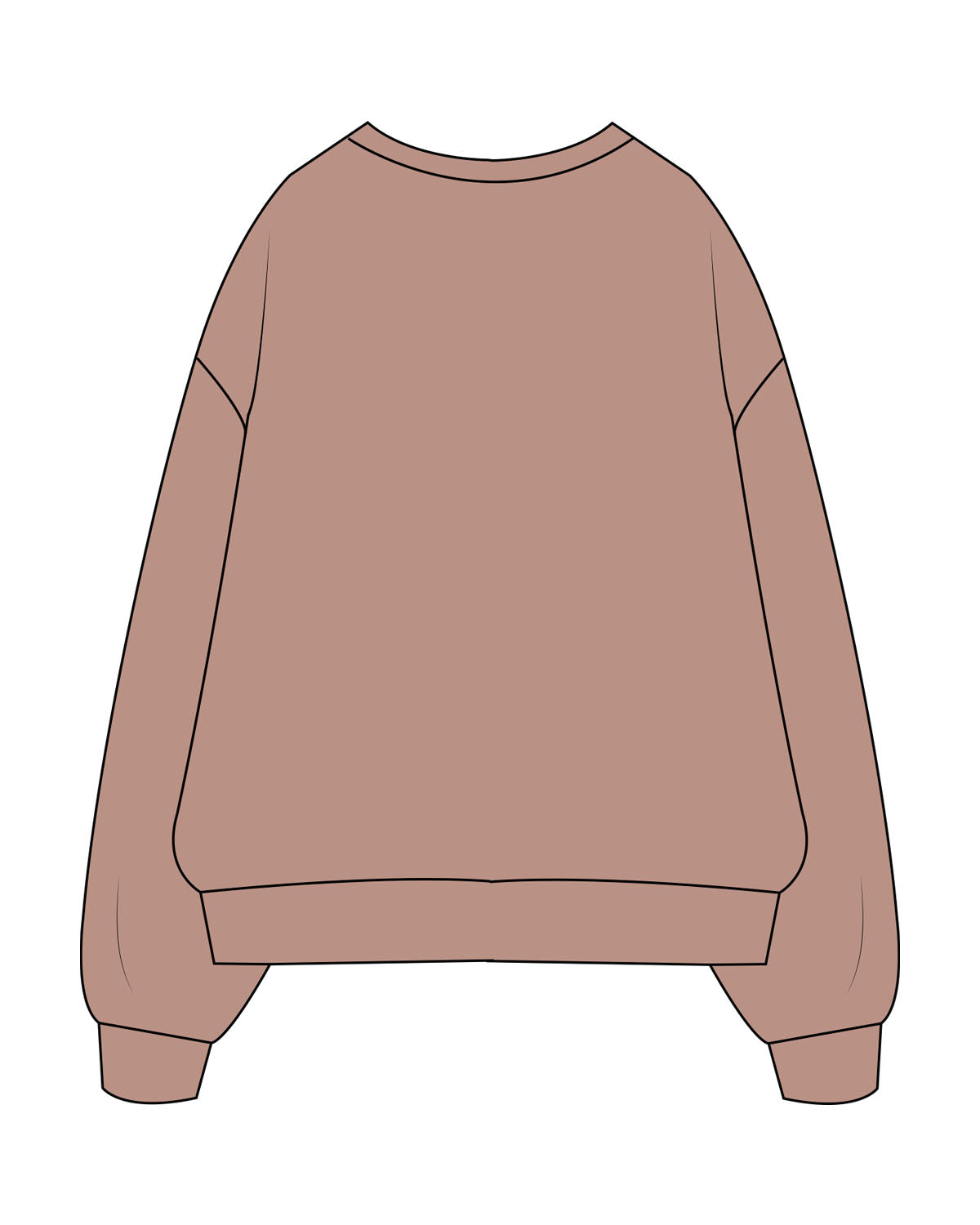 The Womens Crewneck - Clay - Peach F.L - Center Chest - Embroidered - Tone on Tone