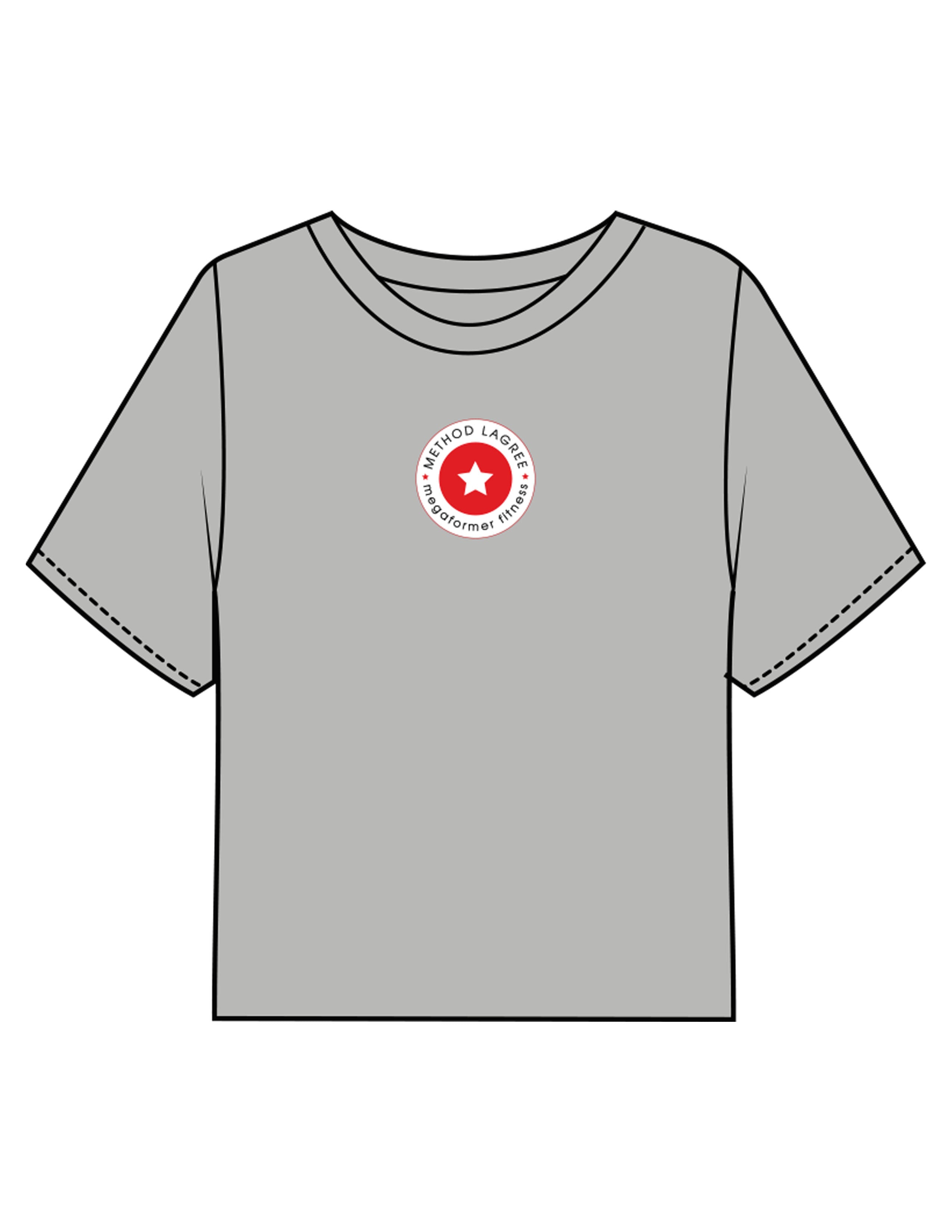 The Boxy Crop Tee - Heather - Method Lagree - Center Chest Round & Center Back - Printed - Full Color
