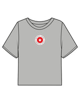 The Boxy Crop Tee - Heather - Method Lagree - Center Chest Round & Center Back - Printed - Full Color