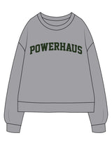 The Recycled Unisex Crewneck - Heather - Powerhaus Lagree - Chest Arc - Printed - Green