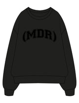 The Mens Crewneck - Black - The Studio (MDR) - Center Chest - Printed - Tone on Tone