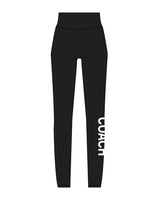 The Basic Legging - Black - Wheel House NY - Left Leg & Back Waistline - Printed - White