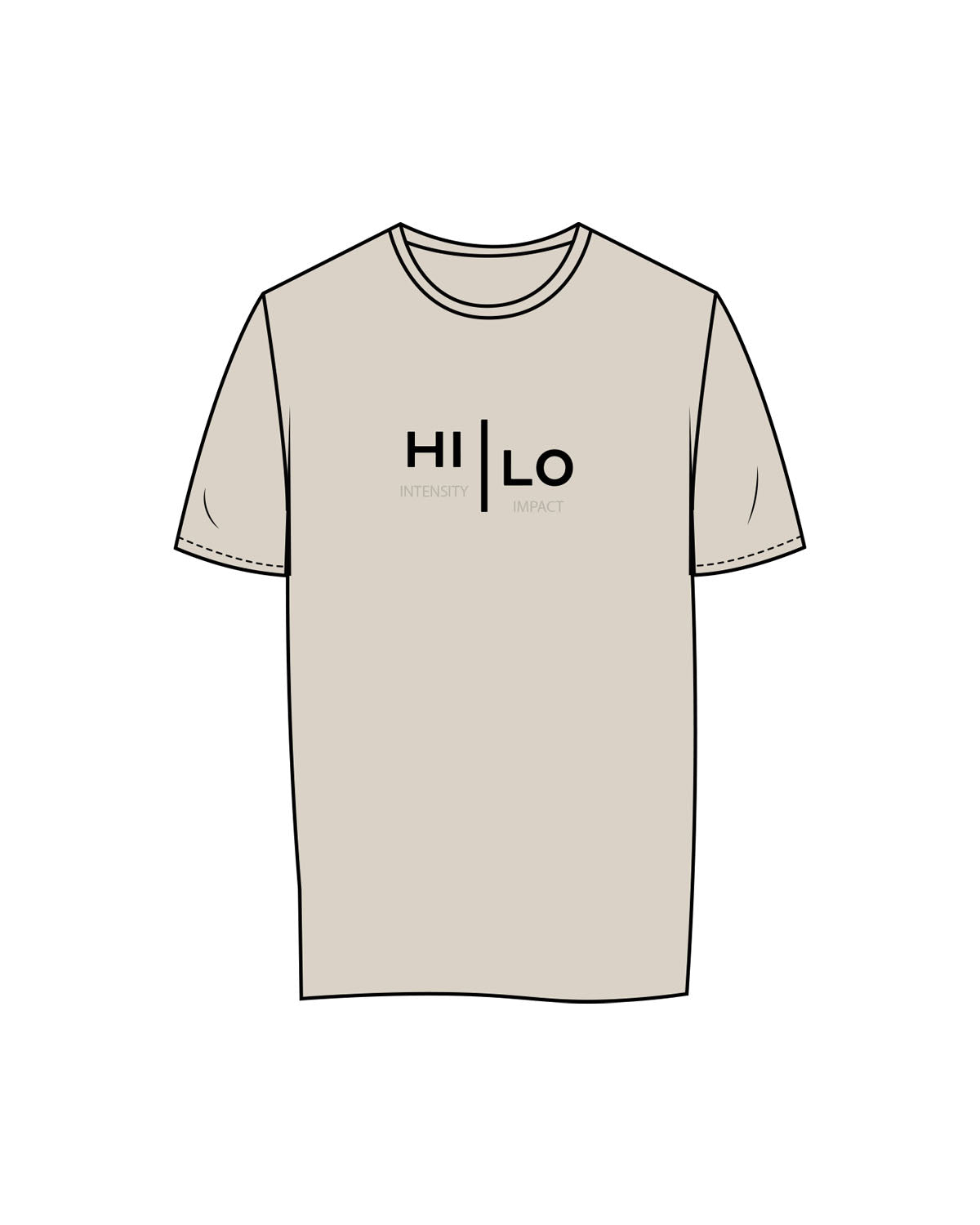 The Womens Tee - Bone - Hilo House - Center Chest - Full Color