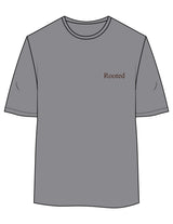 The Womens Oversized Tee - Shadow - Rustic Roots Asthetics - Left Chest & Back Stacked - Printed - Brown